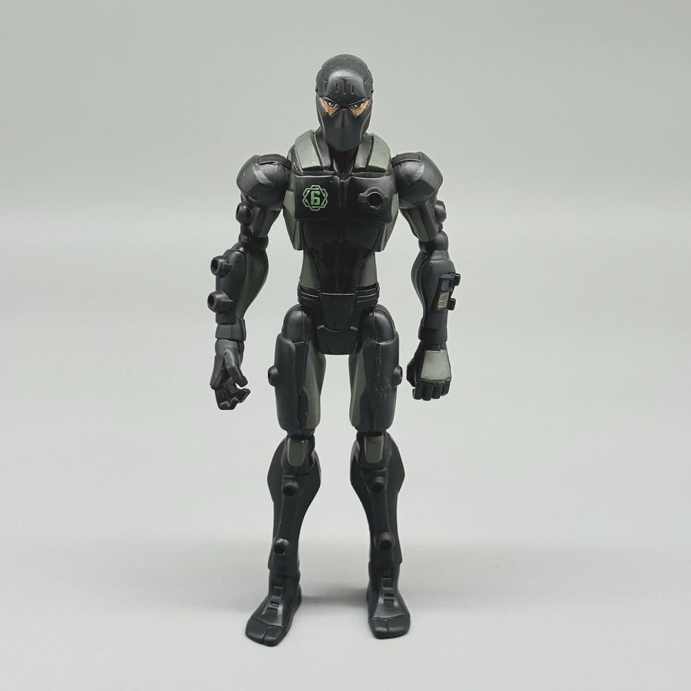 Hasbro 2005 GI Joe Sigma 6 Snake Eyes Ninja Commando V1 Action Figure 8”
